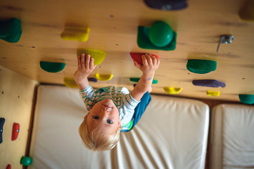 install climbing holds in your house