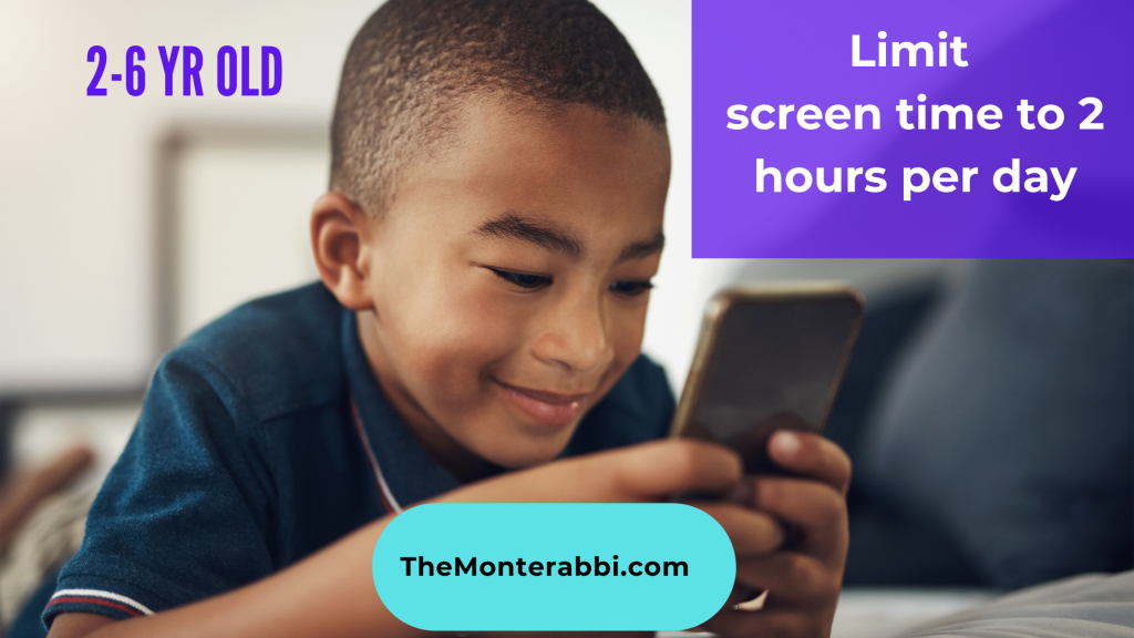 screentime for 2 to 6 year old