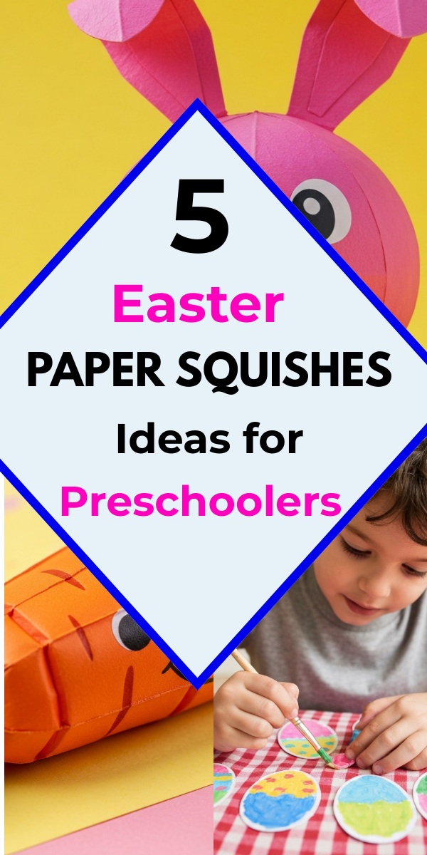 5 Easter Paper Squish Ideas for Preschool Kids 5 easter paper squish ideas